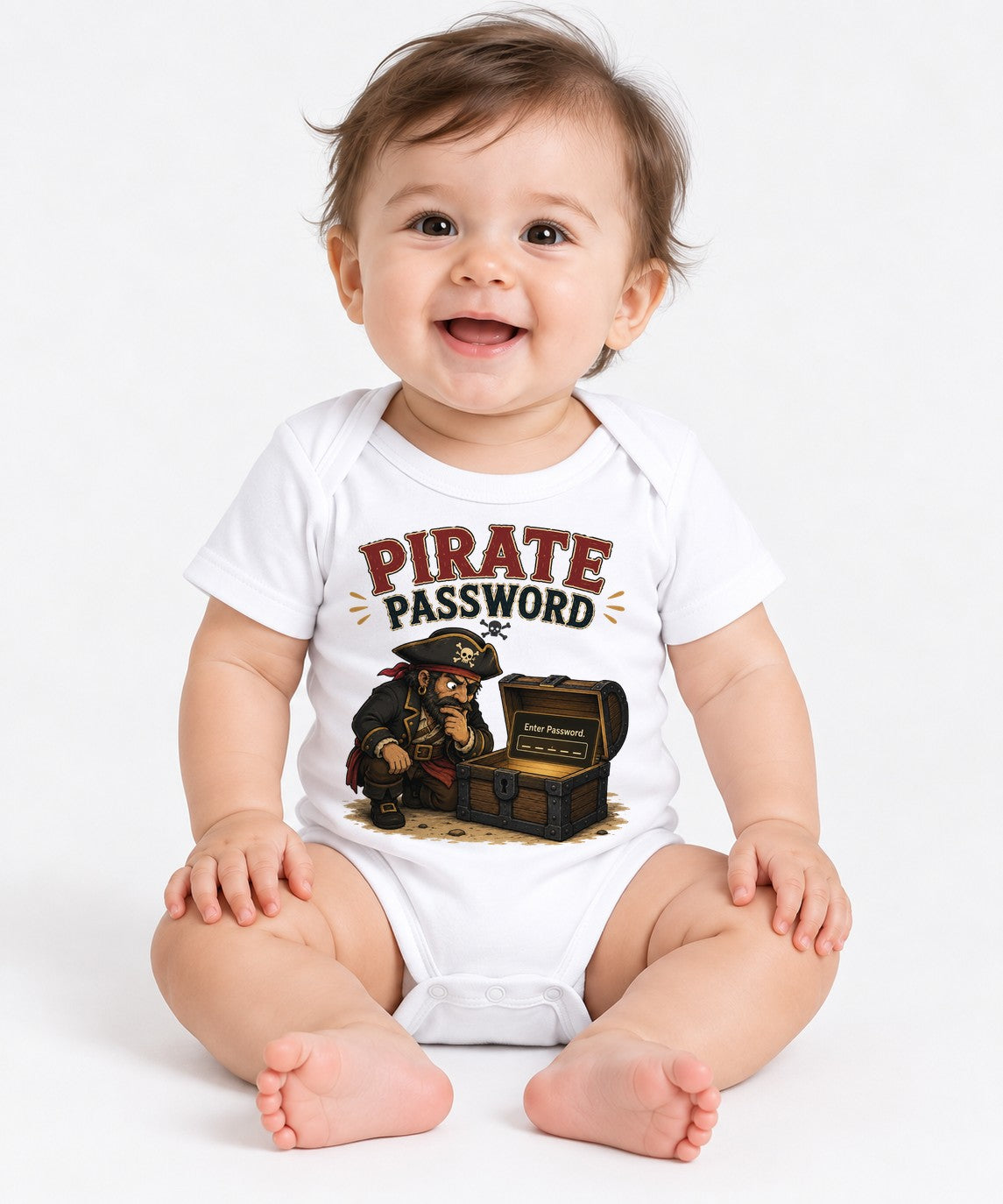 Pirate Password Treasure Chest Secur - White