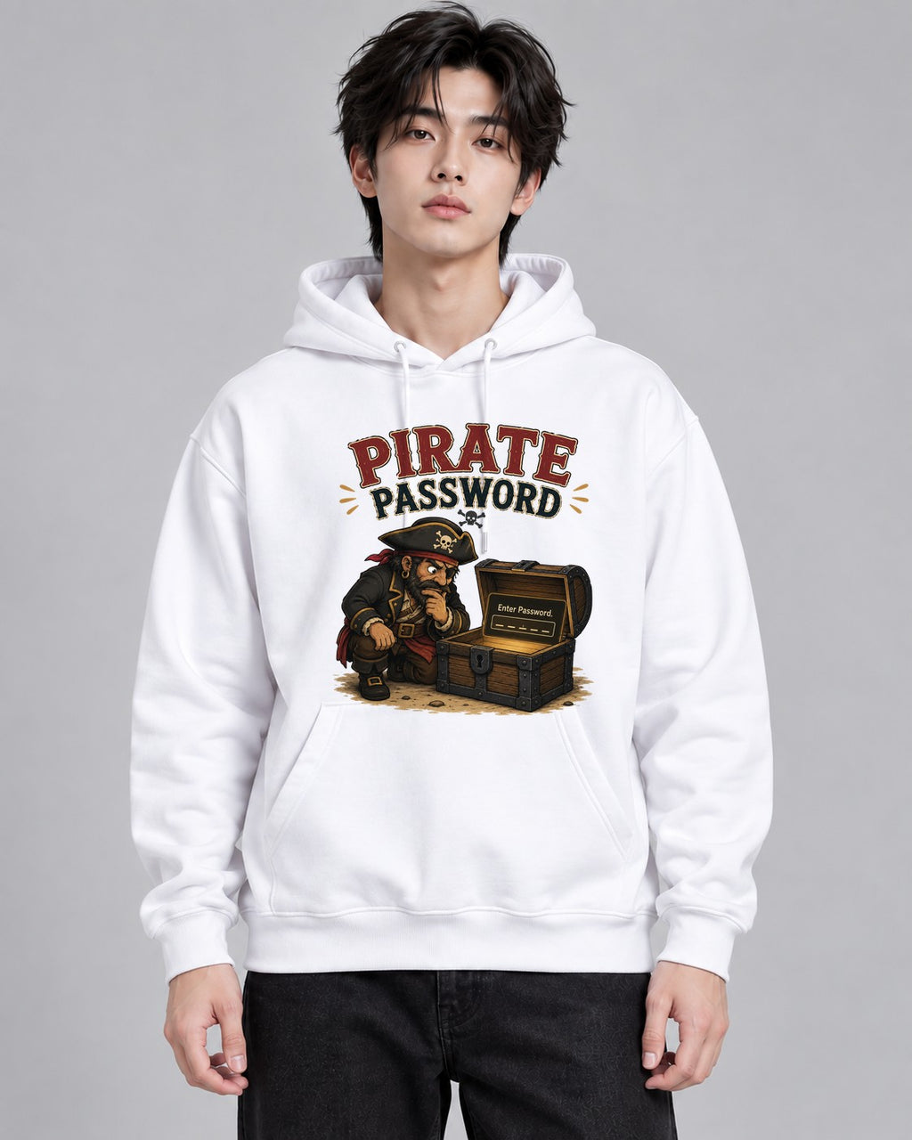 Pirate Password Treasure Chest Secur - White