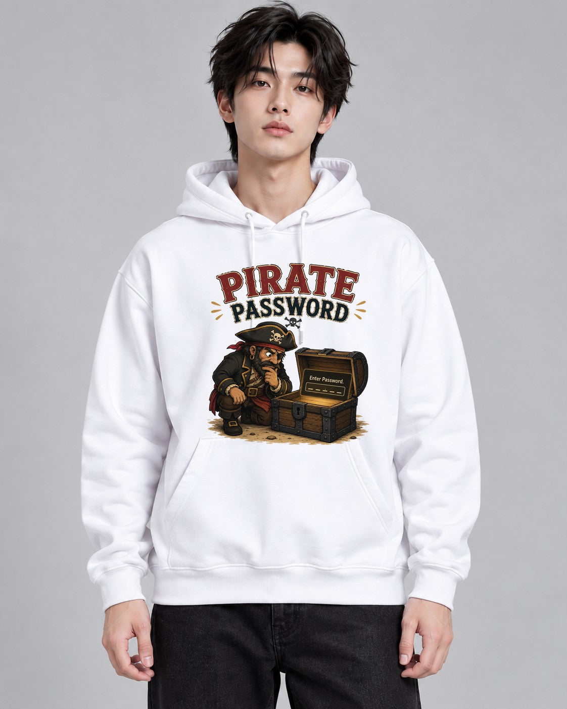 Pirate Password Treasure Chest Secur - White