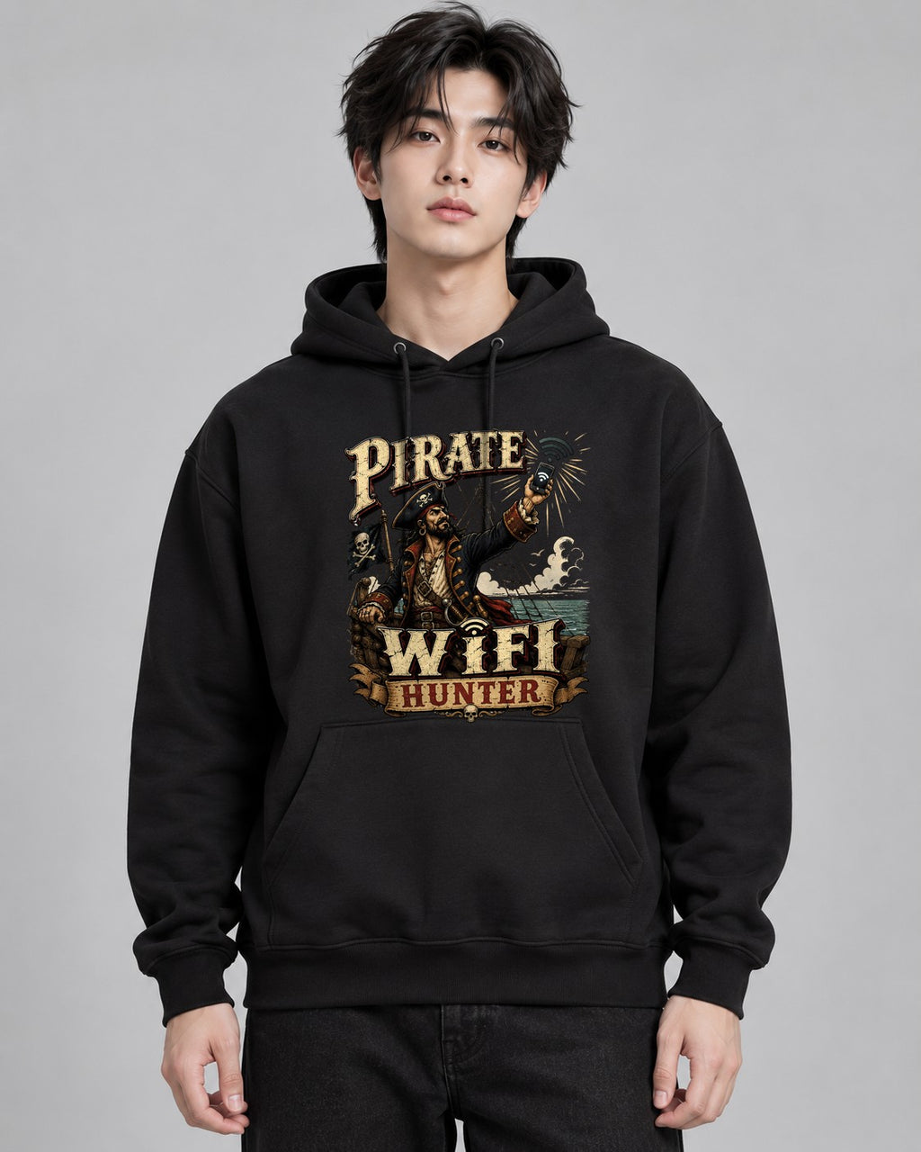 Pirate WiFi Hunter Searching for Sig - Black