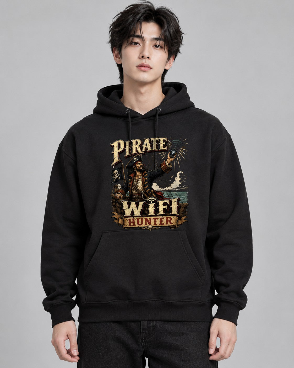 Pirate WiFi Hunter Searching for Sig - Black