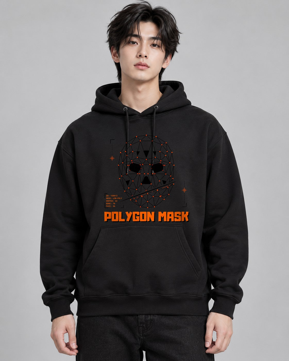 Polygon Mask - Black
