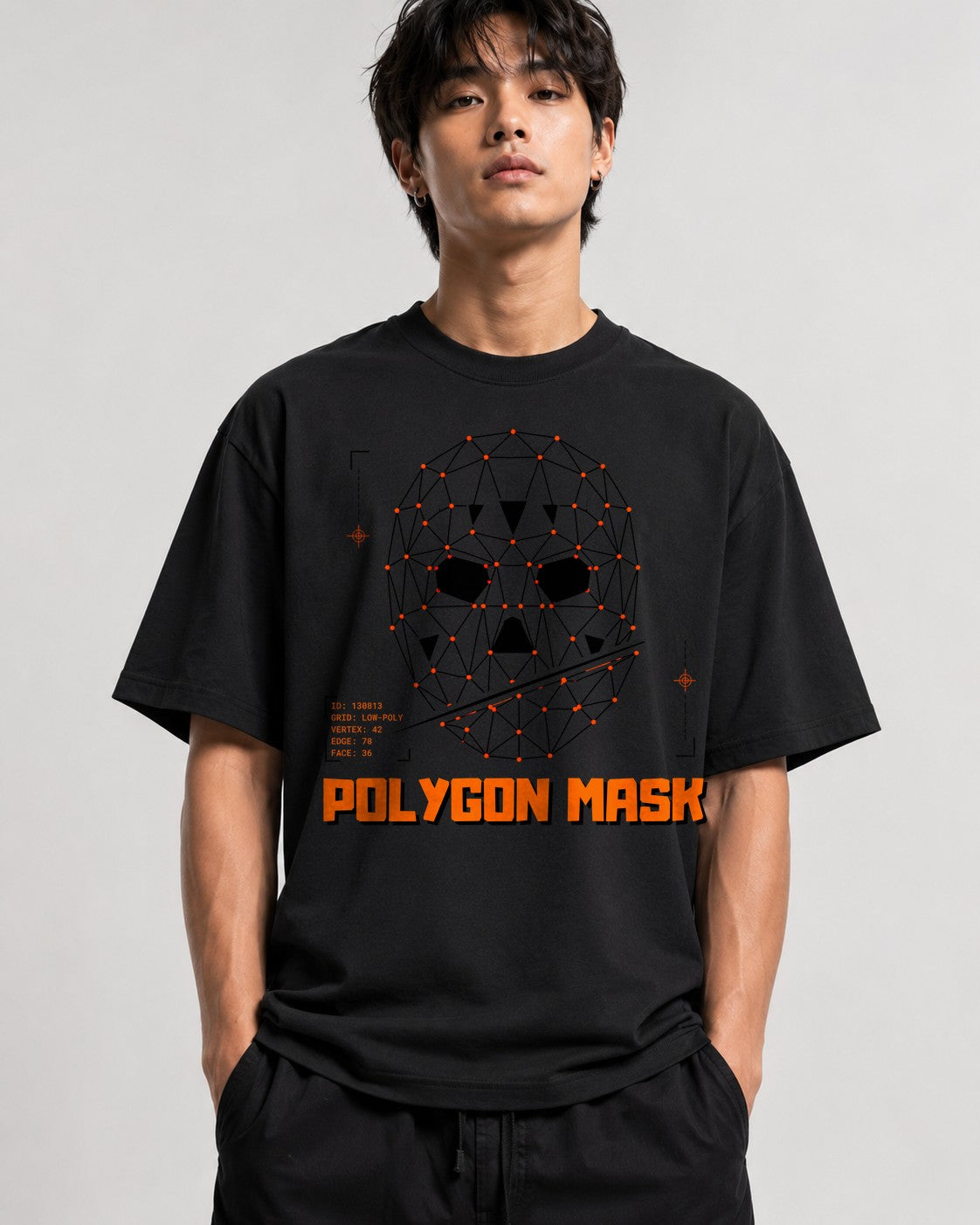 Polygon Mask - Black