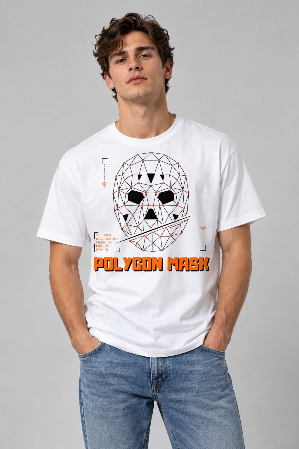 Polygon Mask - White