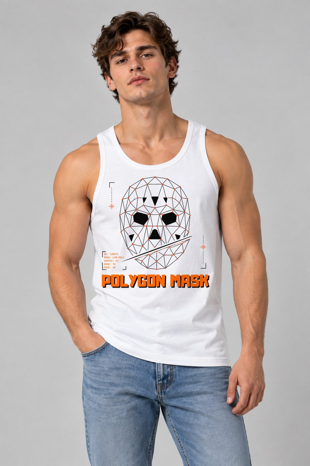 Polygon Mask - White