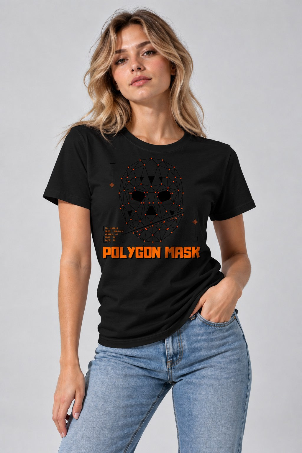 Polygon Mask - Black