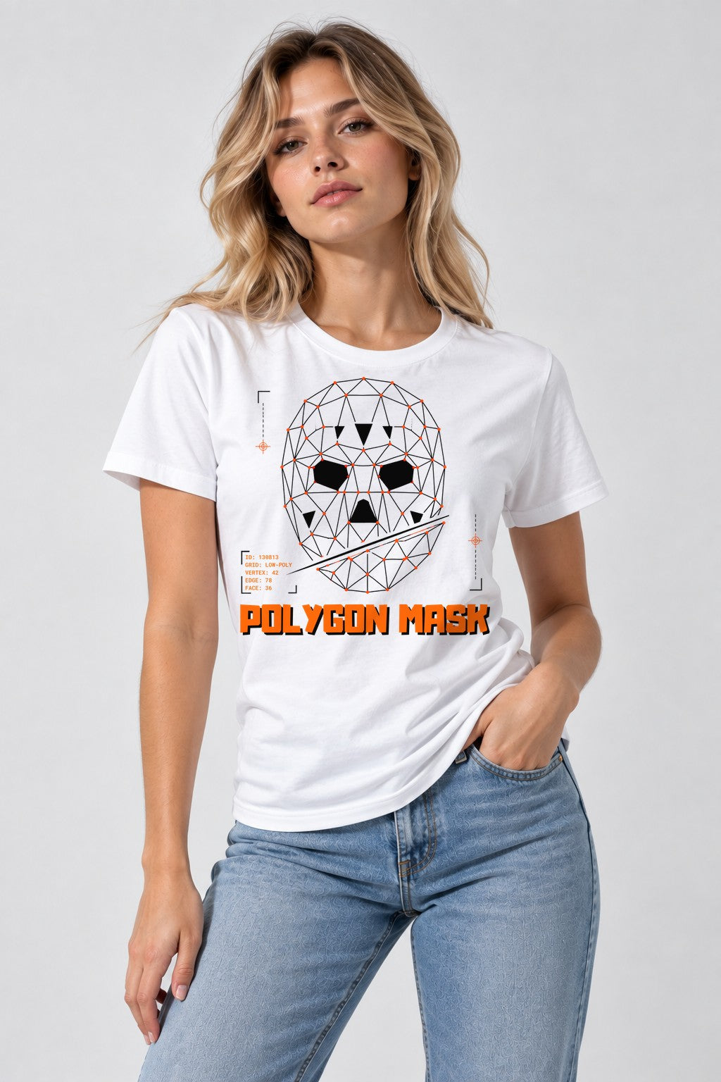 Polygon Mask - White