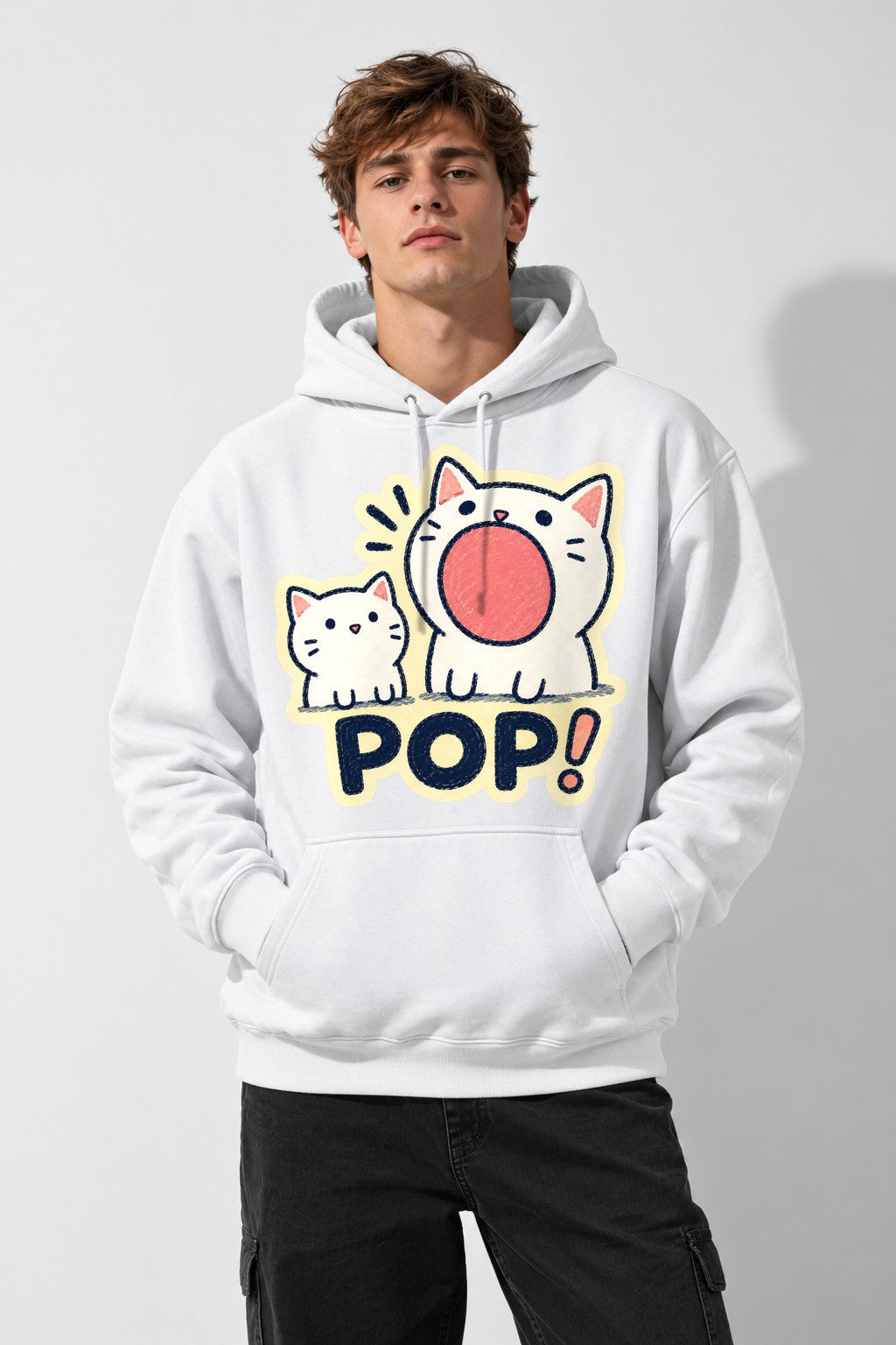Pop Bubble Cats - White