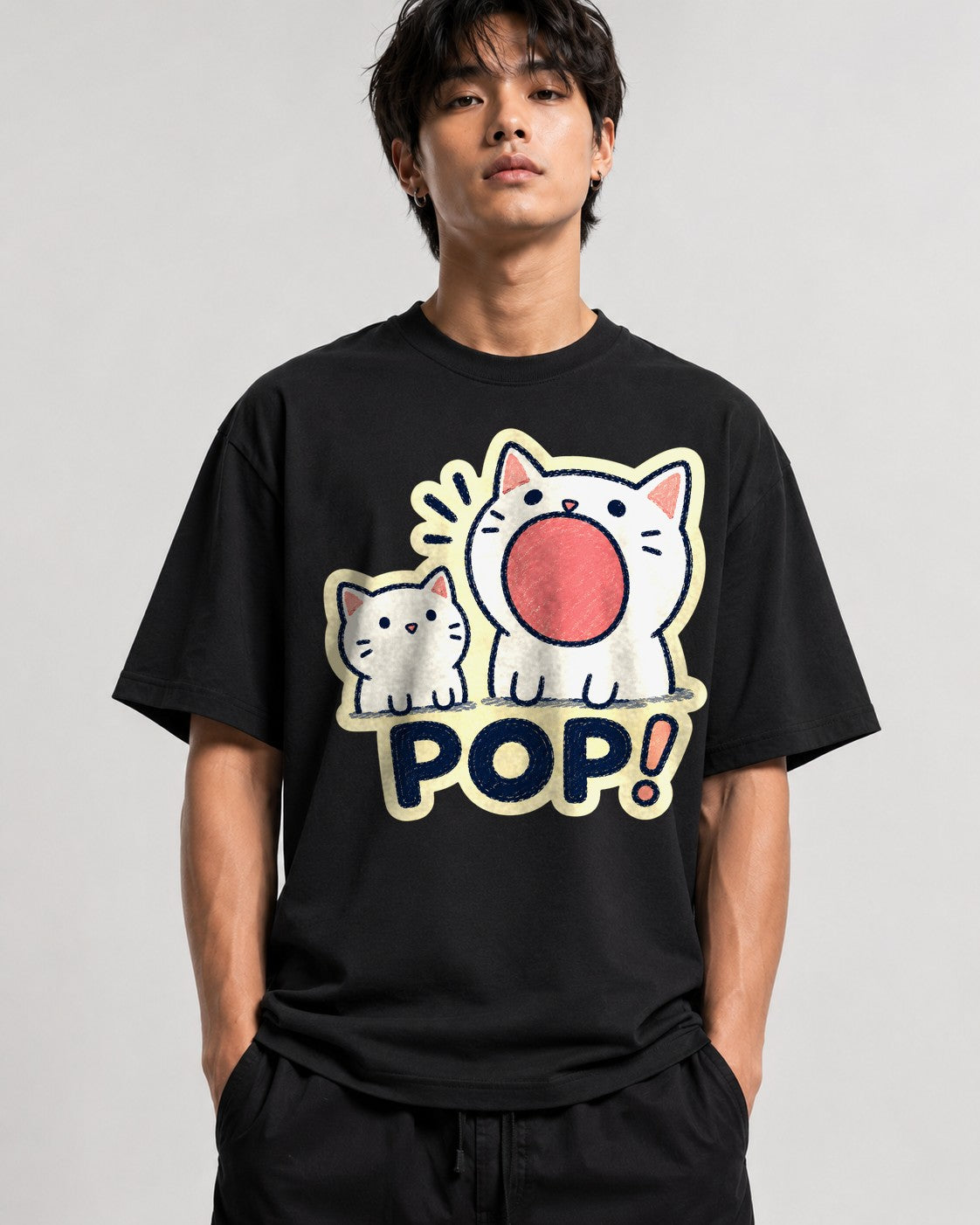 Pop Bubble Cats - Black