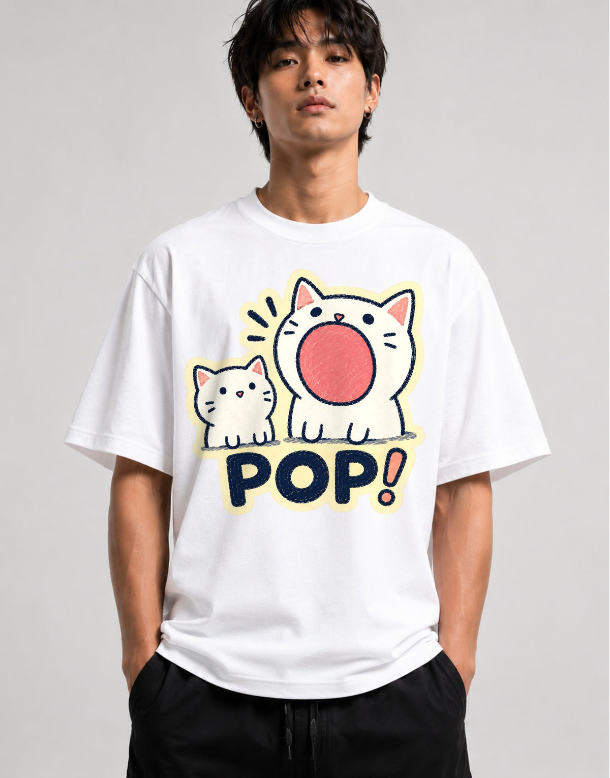 Pop Bubble Cats - White