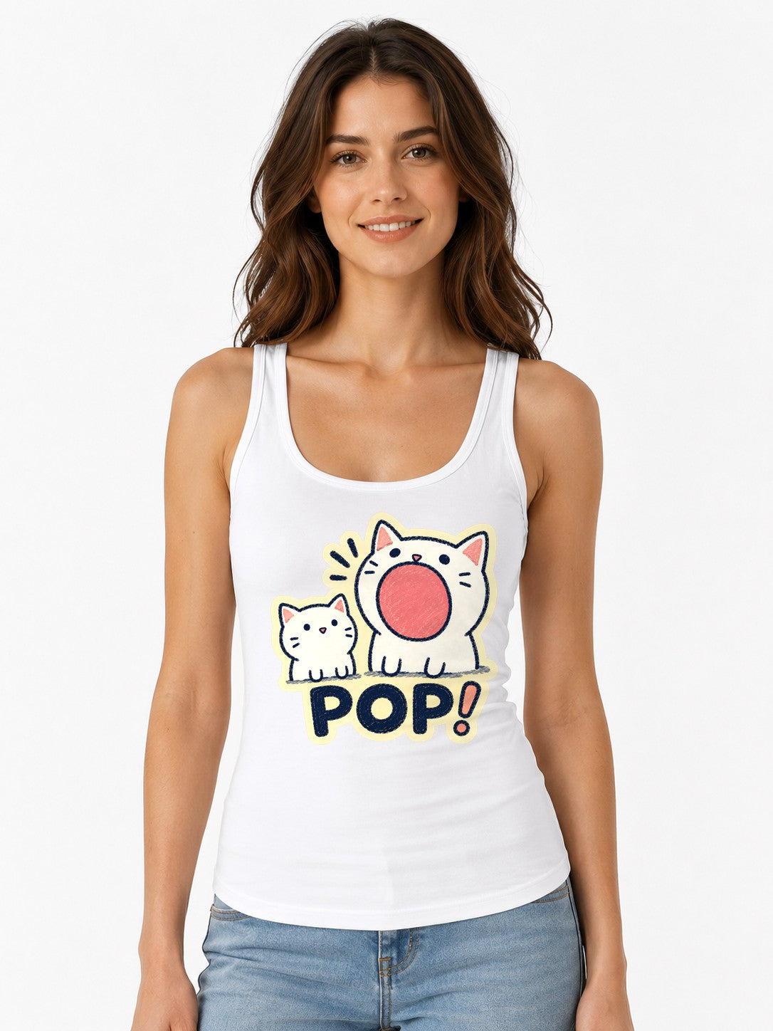 Pop Bubble Cats - White
