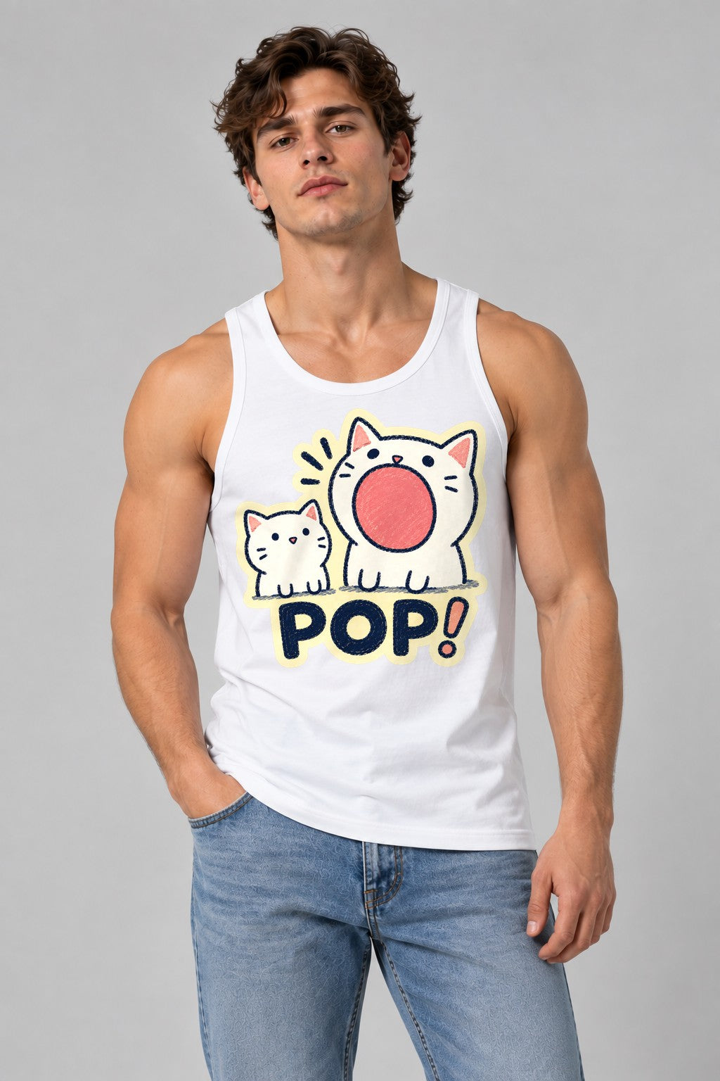 Pop Bubble Cats - White