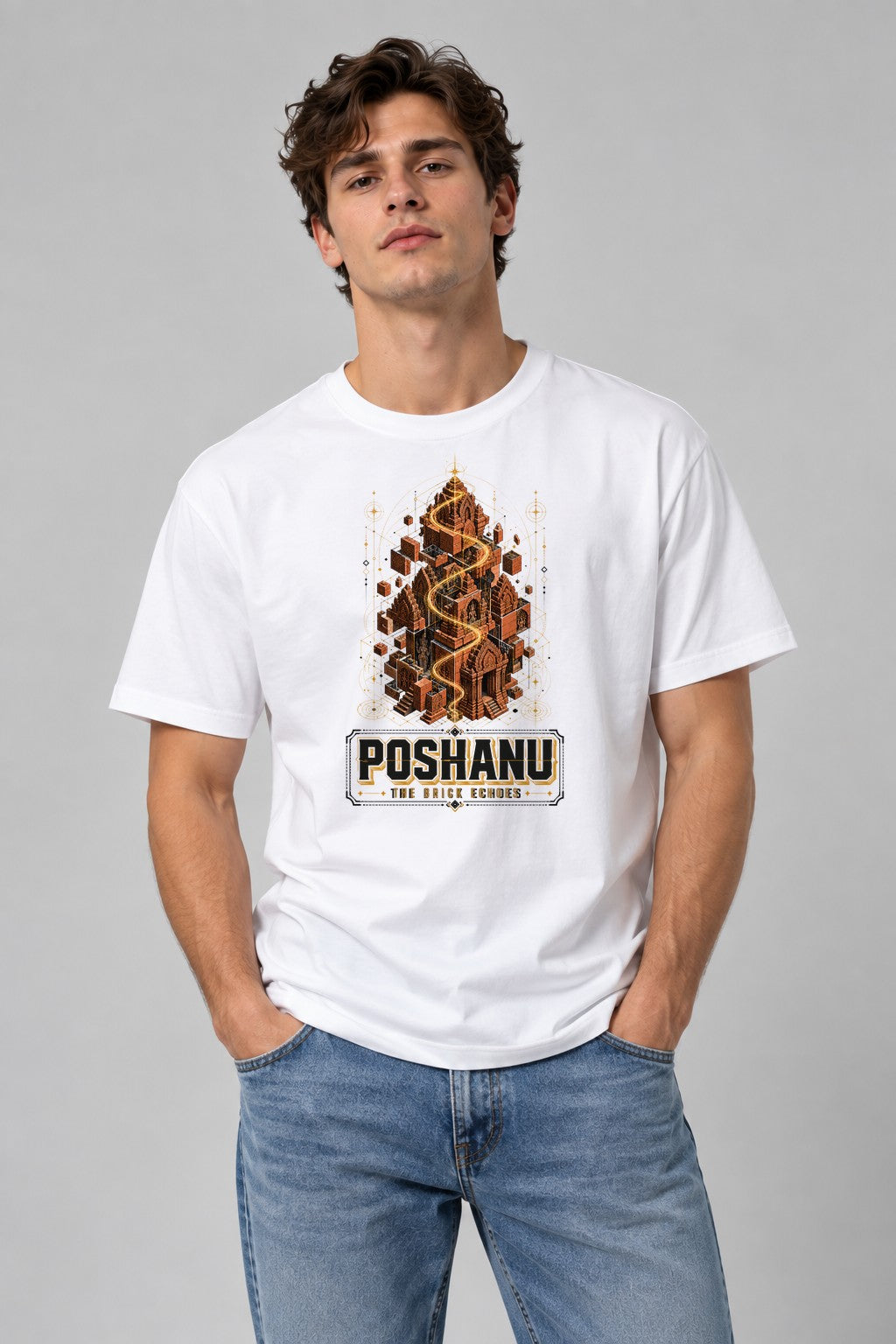 Poshanu Brick Echoes - White