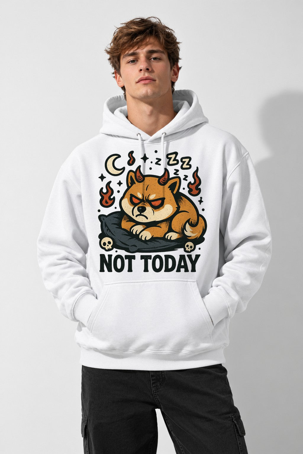 Possessed Shiba Sleep - White