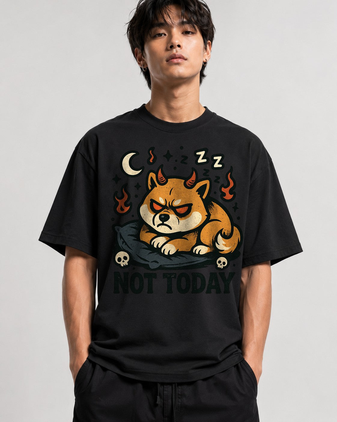 Possessed Shiba Sleep - Black