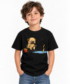 Pug Fishing French Fries Funny Dog F - Black