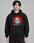 Pug In Hoodie Streetwear Japanese Re - Black