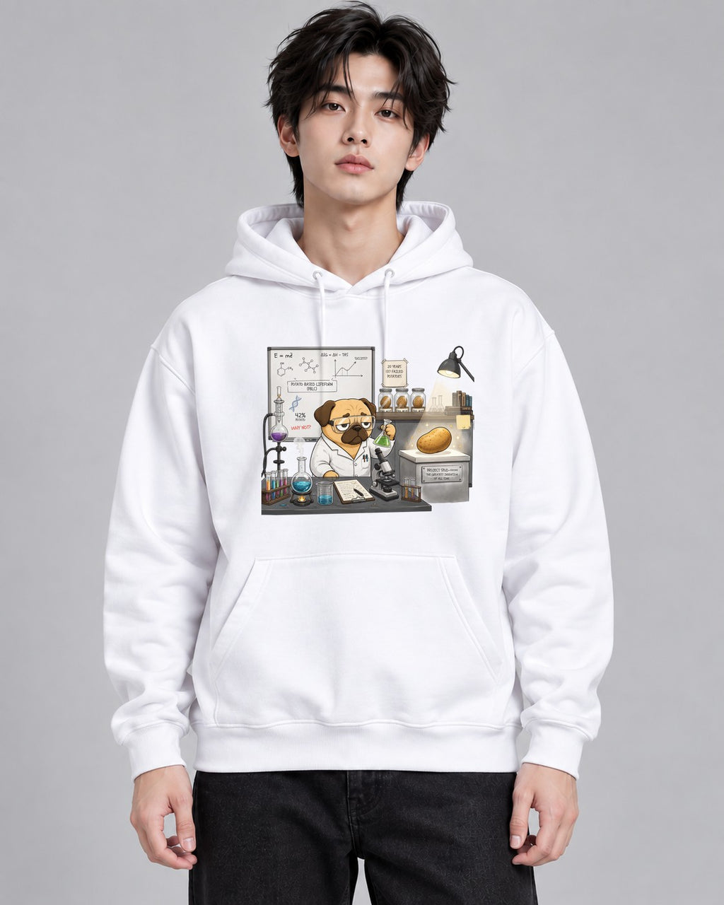 Pug Scientist Project Spud Potato Sc - White