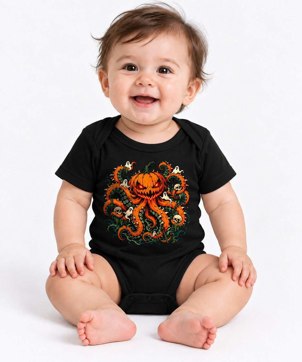 Pumpkin Octopus Monster - Black