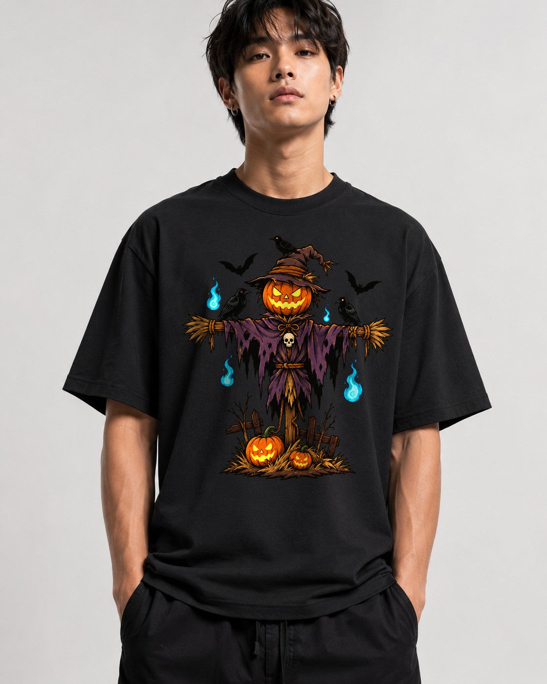 Pumpkin Scarecrow - Black