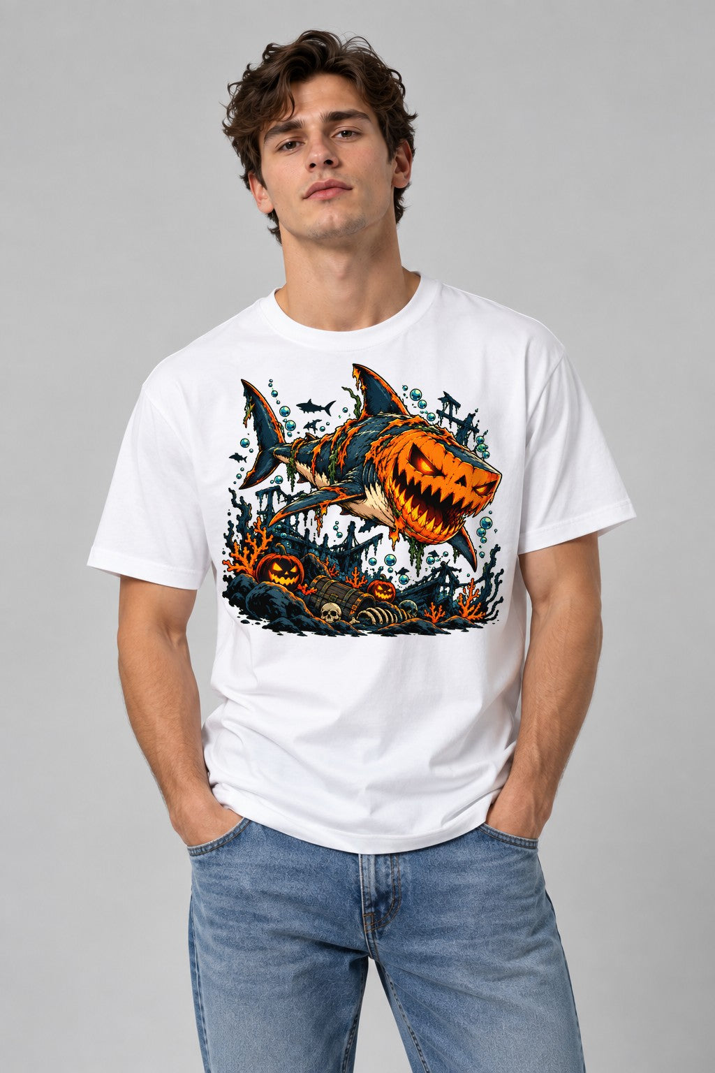 Pumpkin Shark Wreckage - White