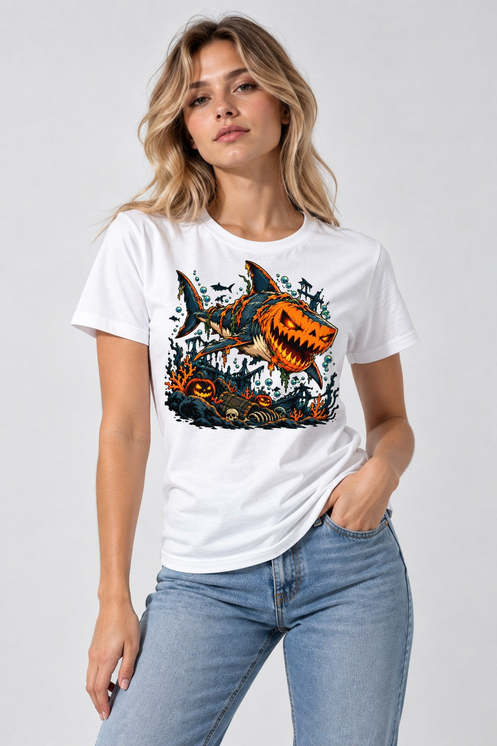 Pumpkin Shark Wreckage - White