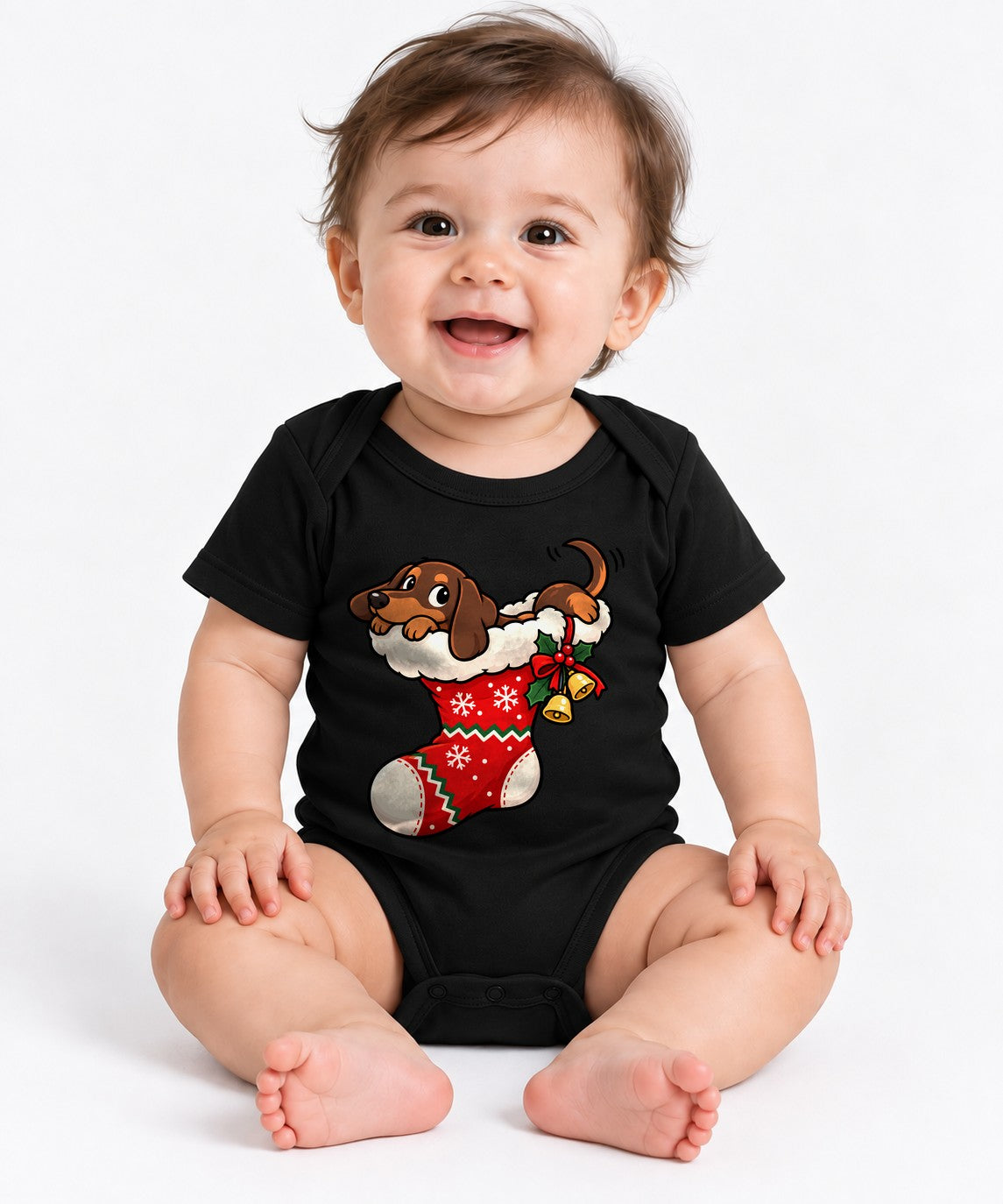 Puppy In Stocking - Black