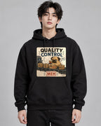 Quality Control Meh Funny Grumpy Pug - Black