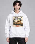 Quality Control Meh Funny Grumpy Pug - White