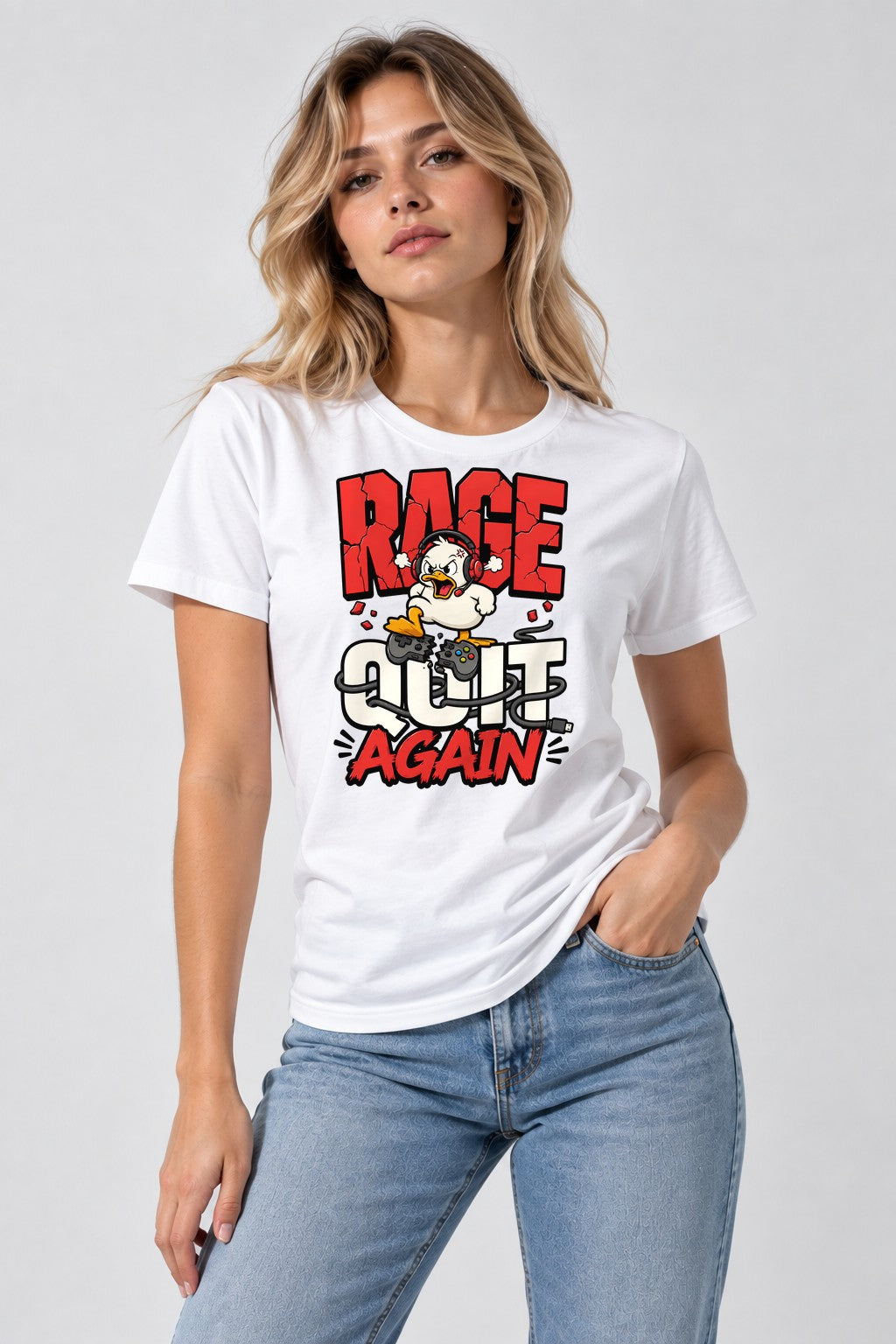 Rage Quit Again - White