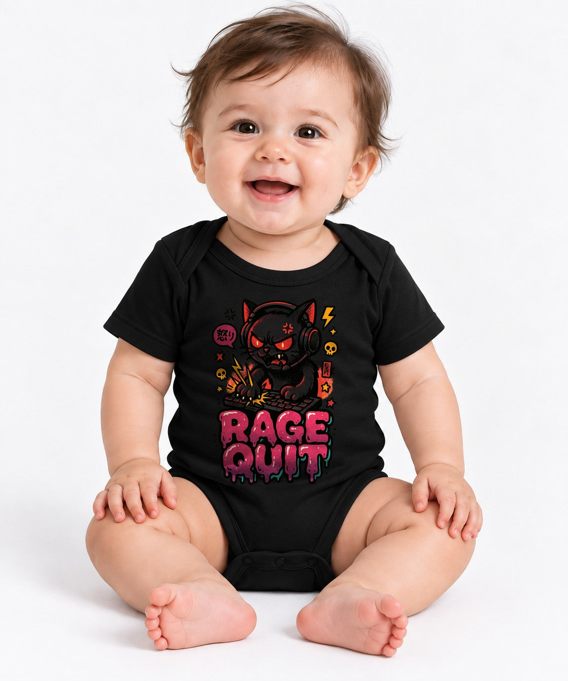 Rage Quit Cat - Black