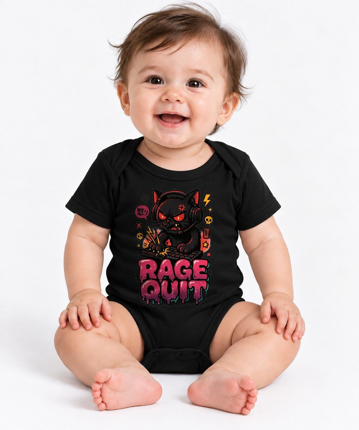 Rage Quit Cat - Black
