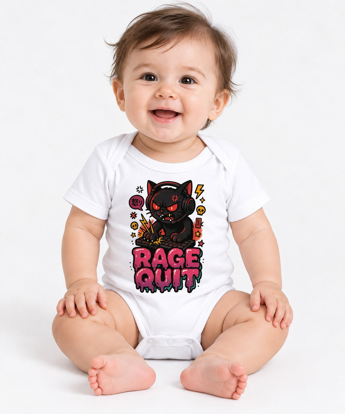 Rage Quit Cat - White