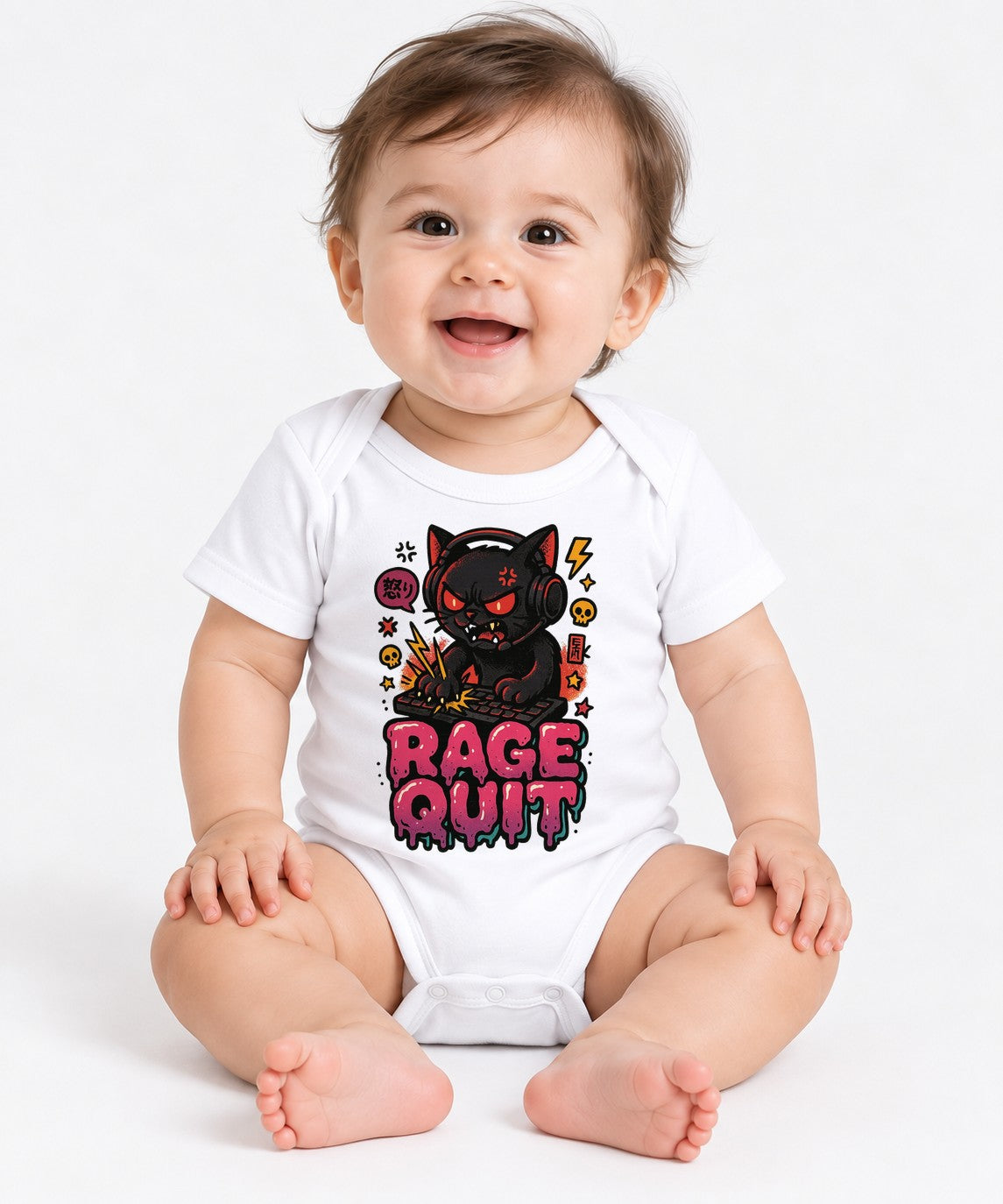 Rage Quit Cat - White