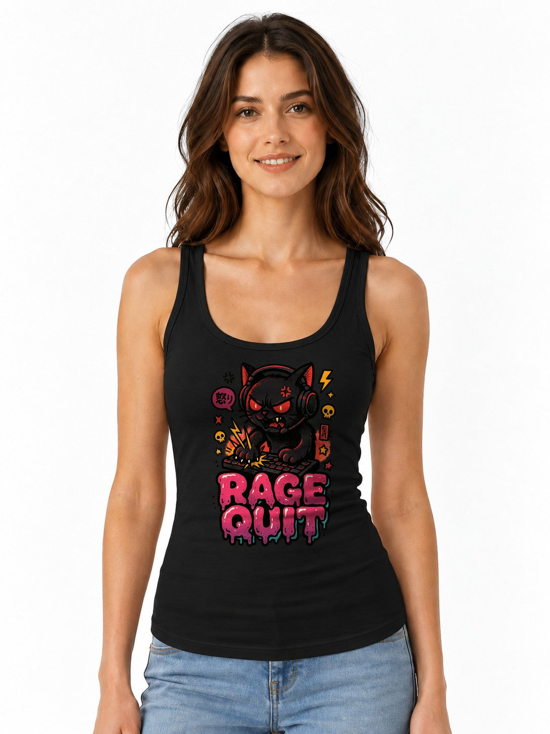 Rage Quit Cat - Black