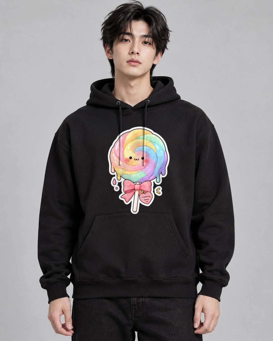 Rainbow Lollipop Love - Black