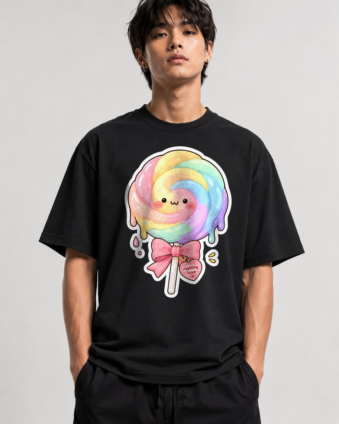 Rainbow Lollipop Love - Black