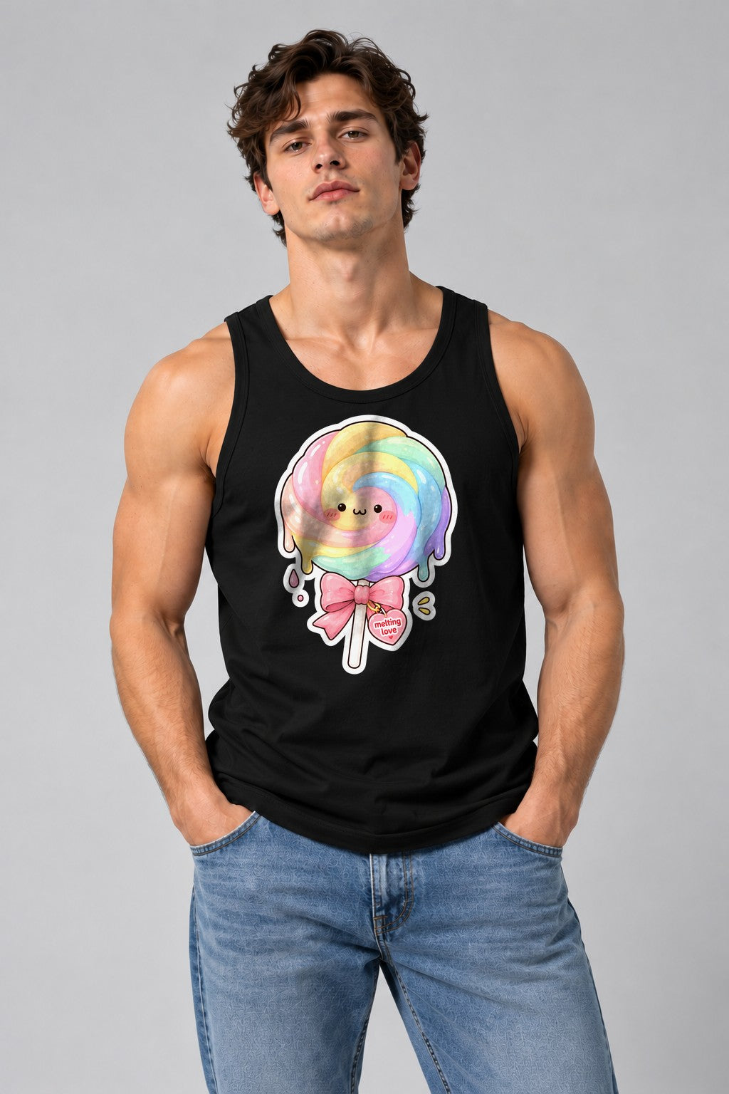 Rainbow Lollipop Love - Black
