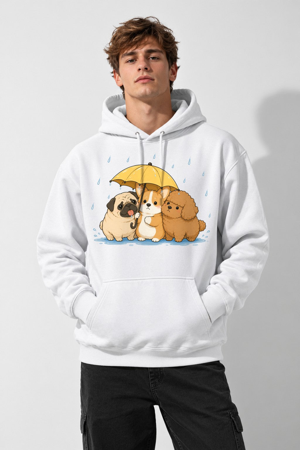 Rainy Day Friends - White
