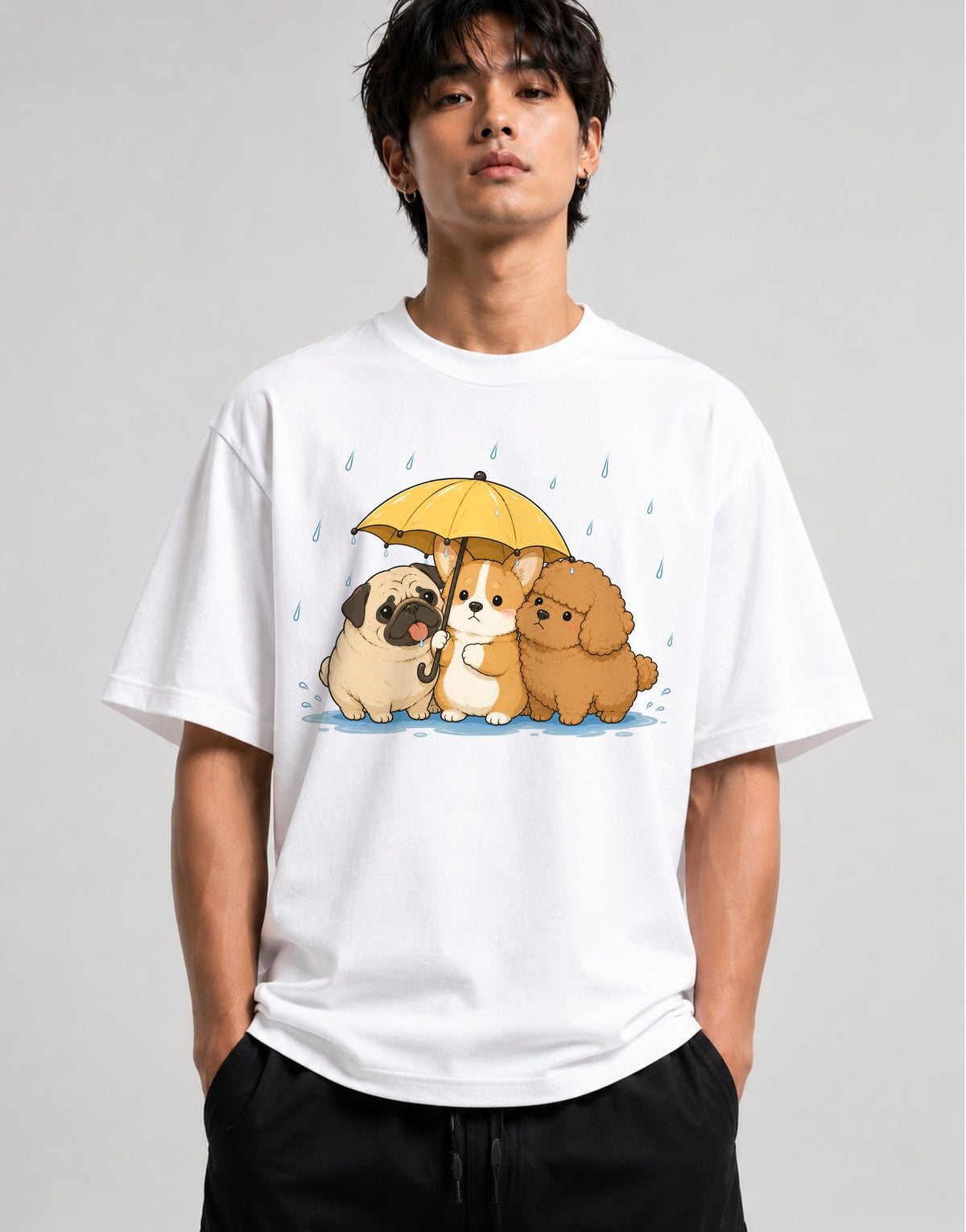 Rainy Day Friends - White