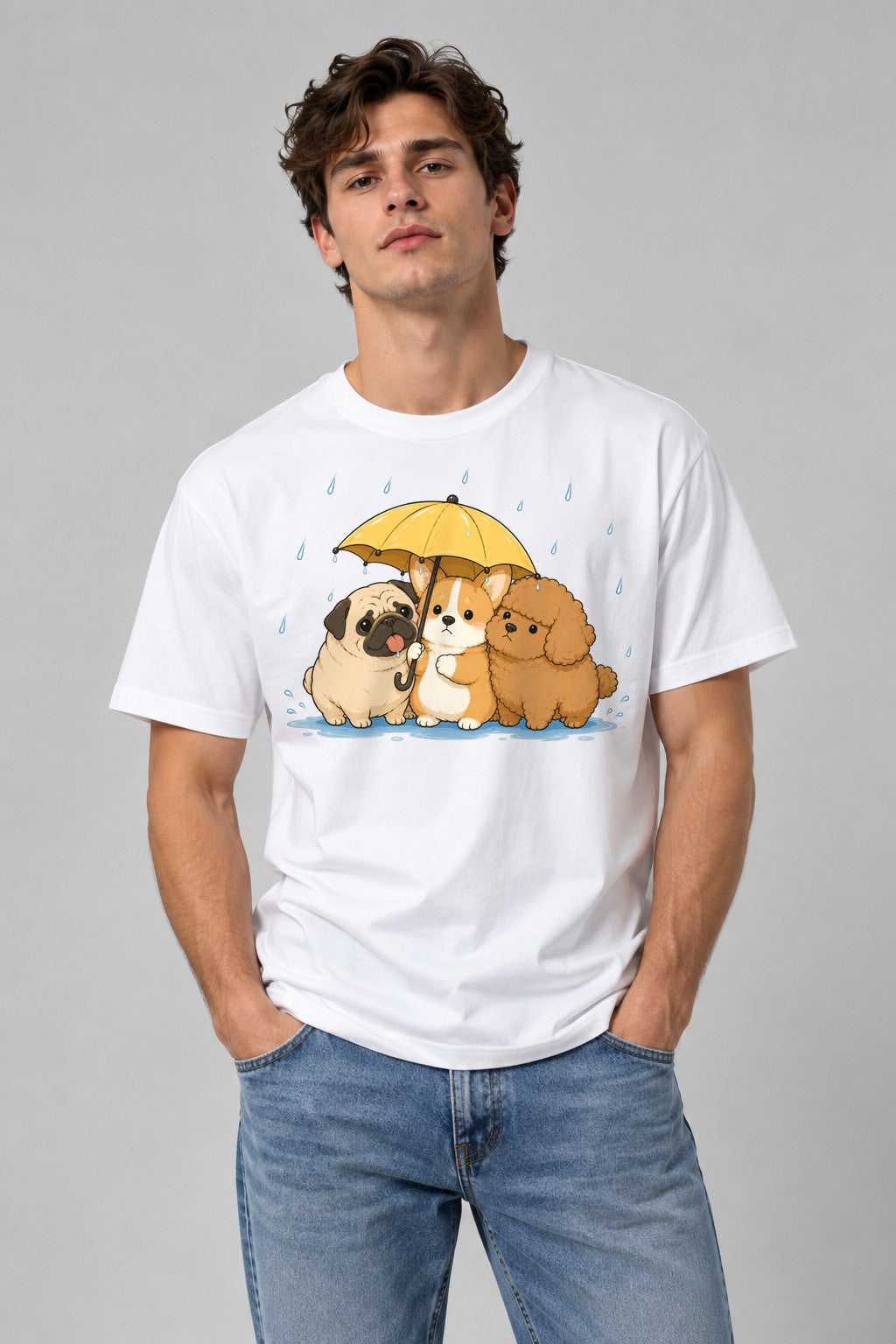 Rainy Day Friends - White