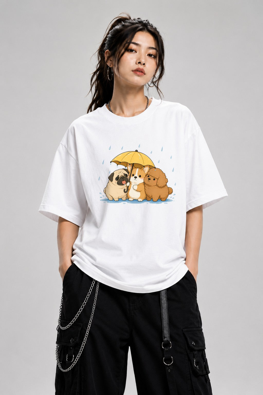 Rainy Day Friends - White