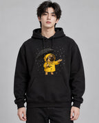 Rainy Day Yellow Raincoat Cute Pug D - Black
