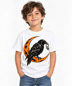 Raven Moon Skull - White