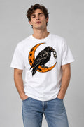 Raven Moon Skull - White