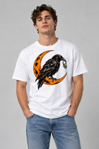 Raven Moon Skull - White