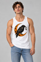 Raven Moon Skull - White