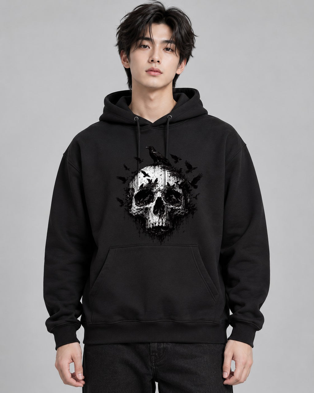 Raven Skull - Black