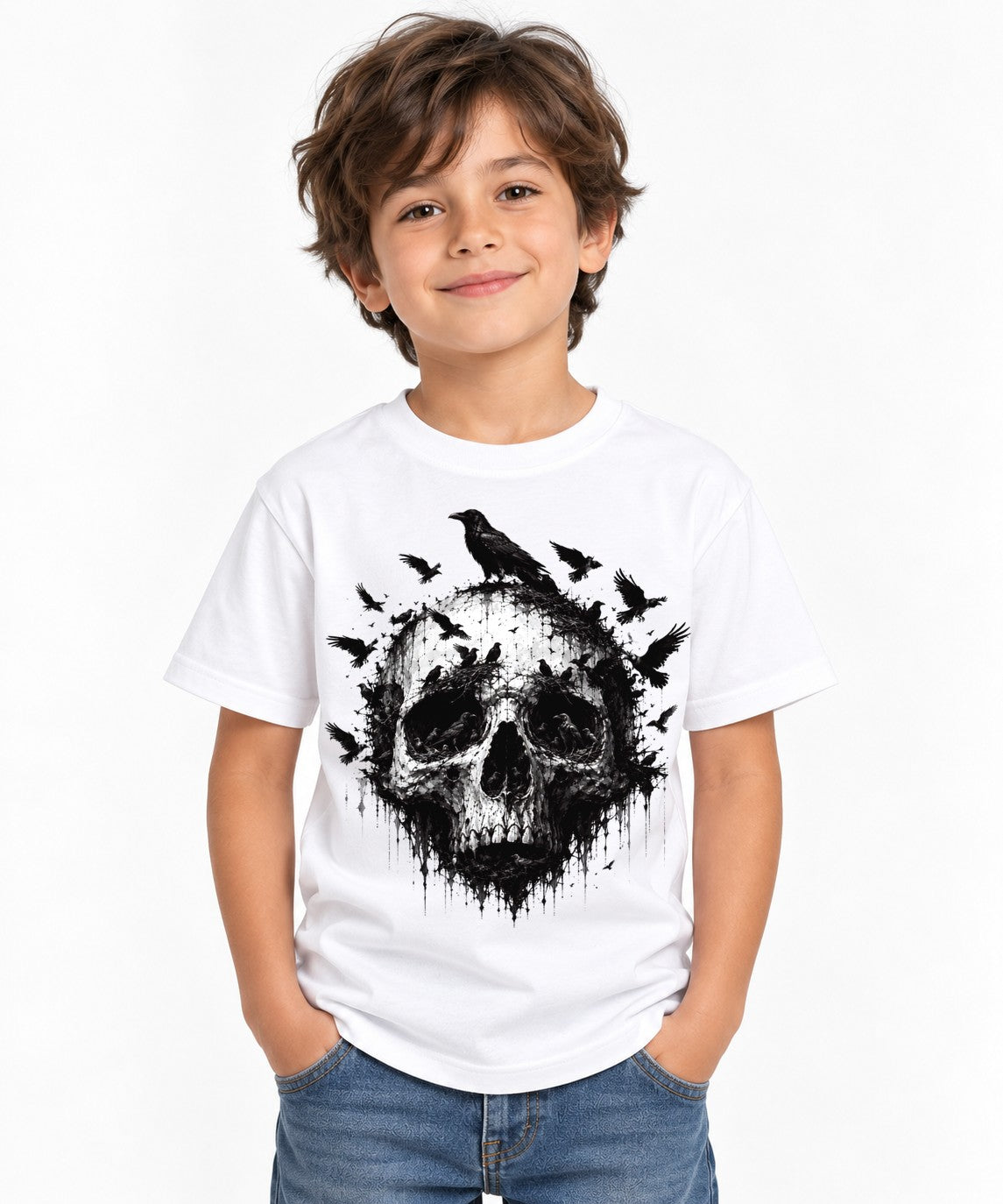 Raven Skull - White