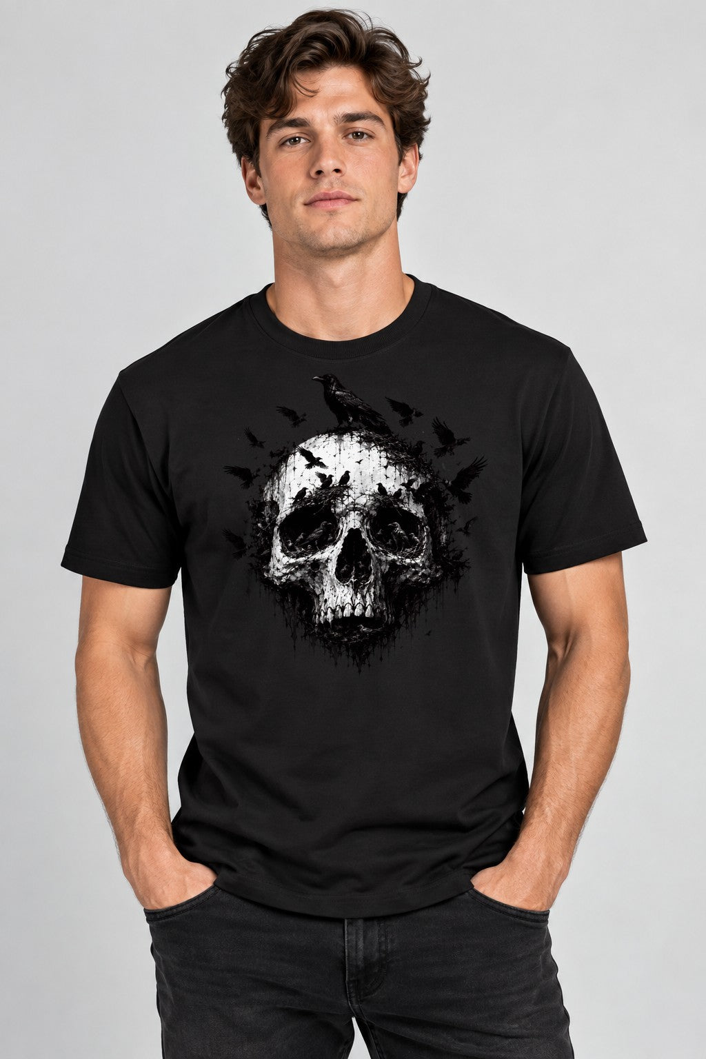 Raven Skull - Black